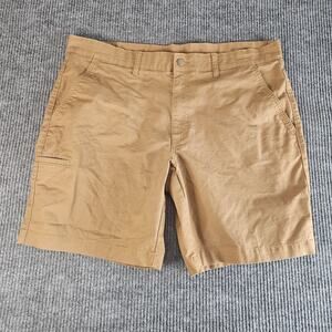 Brahma Shorts Mens 40 Khaki Stretch Work Utility Chino Twill Tool Pocket Zip Fly
